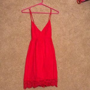 Forever 21 red spaghetti strap dress